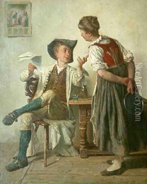 The Letter Oil Painting - Theodore Gerard