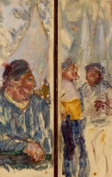 Pecheurs, Circa 1895 Oil Painting - Pierre Bonnard