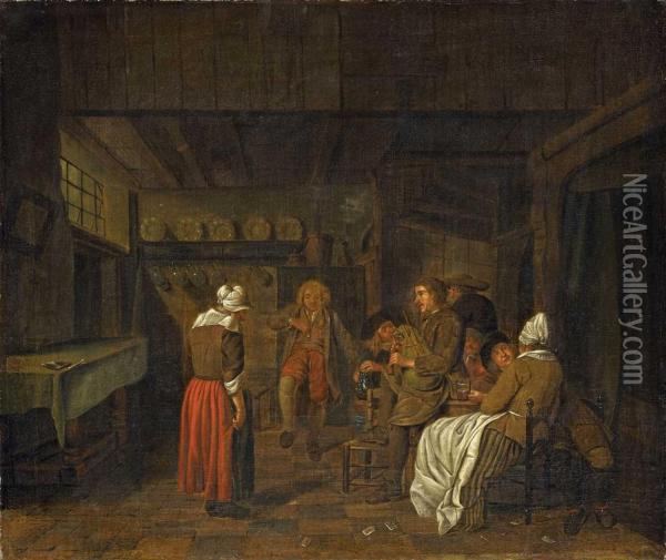 Wirtshausszene Oil Painting - Jan Jozef, the Younger Horemans