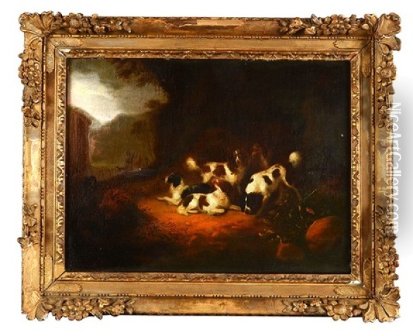 Bmeute D'epagneuls Au Repos Oil Painting - Adriaen Cornelisz Beeldemaker