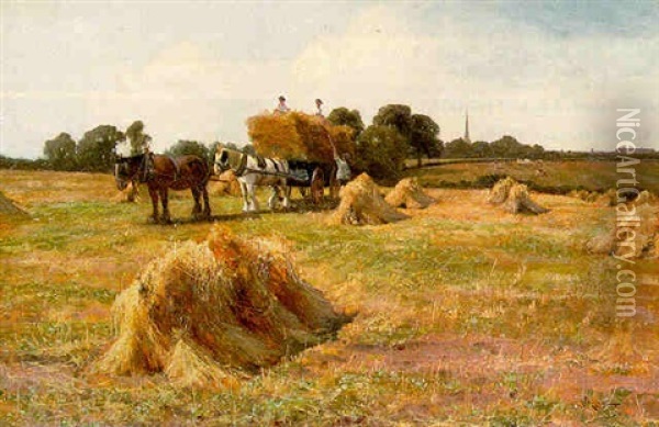 Harvest Oil Painting - Arthur William Redgate