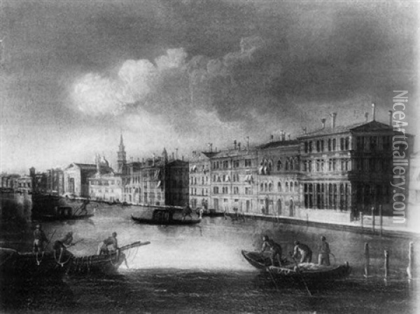 Vue Du Grand Canal De Venise Oil Painting - Vincenzo Chilone