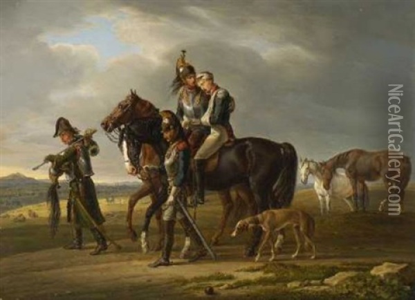 Zuruckkehrende Kurassiere Nach Der Schlacht Oil Painting - Albrecht Adam