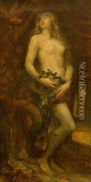 Eve Tentee Oil Painting - George Frederick Watts