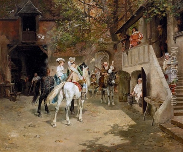 Heimkehr Von Der Jagd Oil Painting - Francois Adolphe Grison