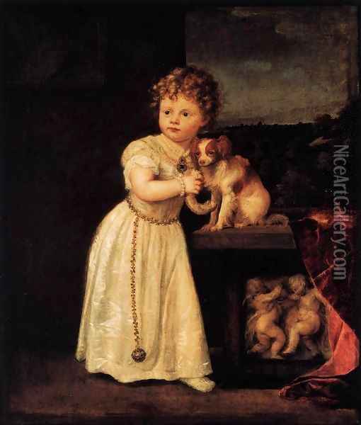 Portrait of Clarissa Strozzi Oil Painting - Tiziano Vecellio (Titian)