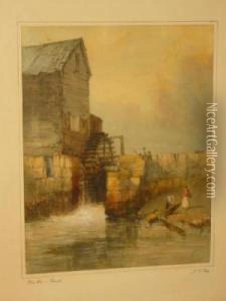 Bar Mill, Falmouth Oil Painting - James George Philp