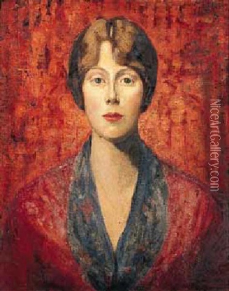 Portrait Of Dorothy Warren Oil Painting - Glyn Warren Philpot