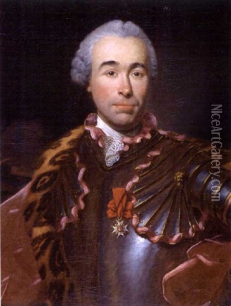 Portrait D'un Officier Polonais Oil Painting - Johann Baptist Lampi the Elder