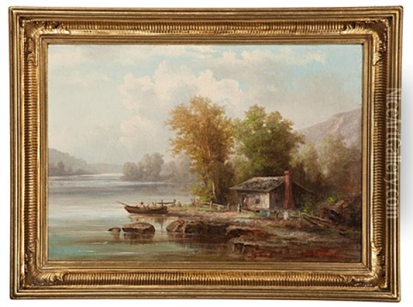 Fishing Camp Oil Painting - Carl Christian Brenner