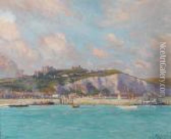 View Of Dover Oil Painting - Omer Coppens