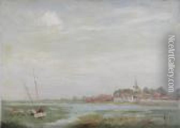Bosham Harbour Oil Painting - William Mainwaring Palin