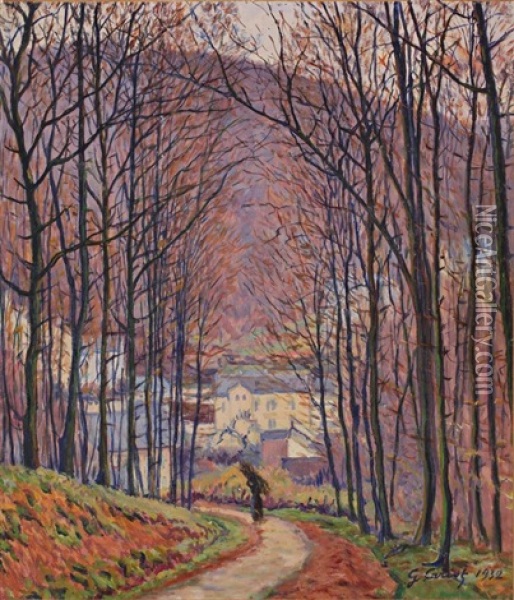 Chemin Et Sous-bois Oil Painting - Gustave Camille Gaston Cariot
