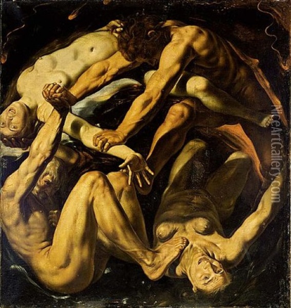 An Allegory Of The Four Elements Oil Painting - Louis (Ludovico) Finson