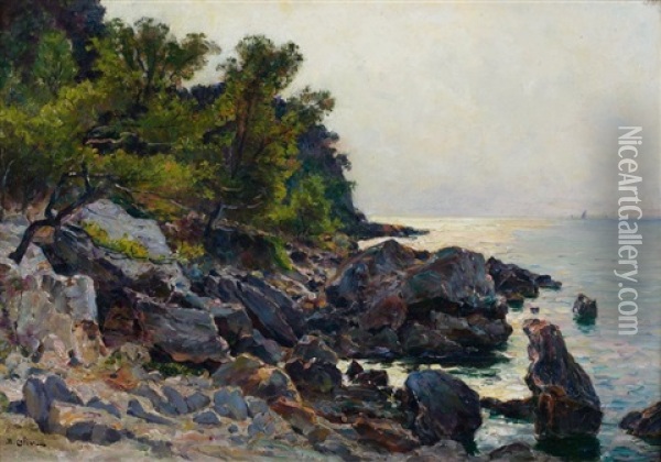 La Cote Aux Environs De Marseille Oil Painting - Jean Baptiste Olive