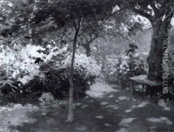 The Garden Path Oil Painting - Matilda (Van Wyck) Browne