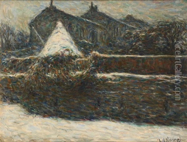 Le Village En Hiver Oil Painting - Anatole Eugene Hillairet