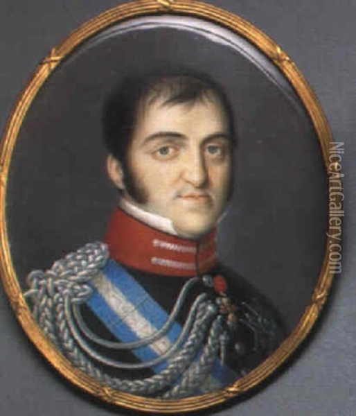 Fernando Vii, King Of Spain And The Indies Oil Painting - Luis de la (El Canario) Cruz y Rios