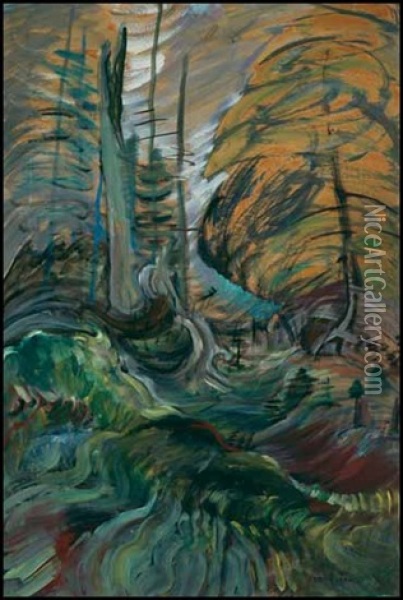 Tangle Oil Painting - Emily Carr