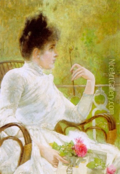 Jeune Femme Oil Painting - Henri Lucien Doucet