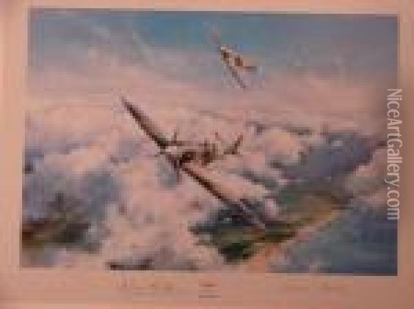 Spitfire Oil Painting - Robert Taylor