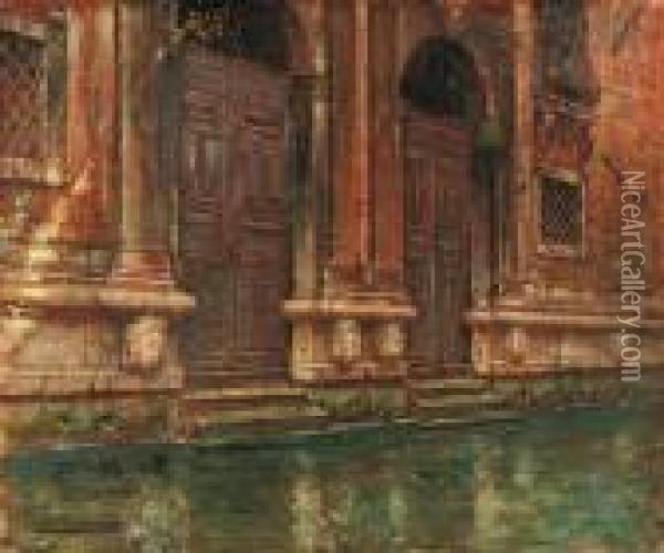 Portali Di Palazzo Veneziano Oil Painting - Joseph Saint-Germier