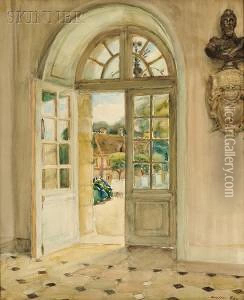 La Porte Ouverte, Chateau Du Breau Oil Painting - Walter Gay