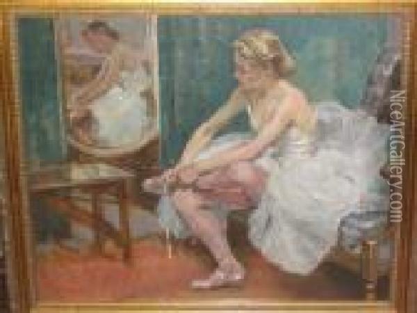 A Corner Of The Dressing Room Oil Painting - Francis Edwin Hodge