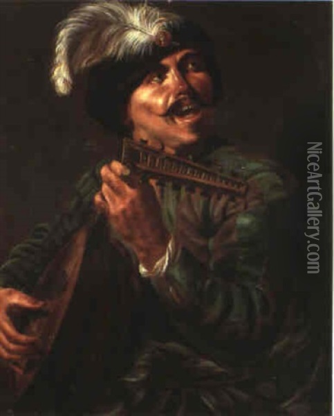 Le Joueur De Luth Oil Painting - Hendrick Ter Brugghen