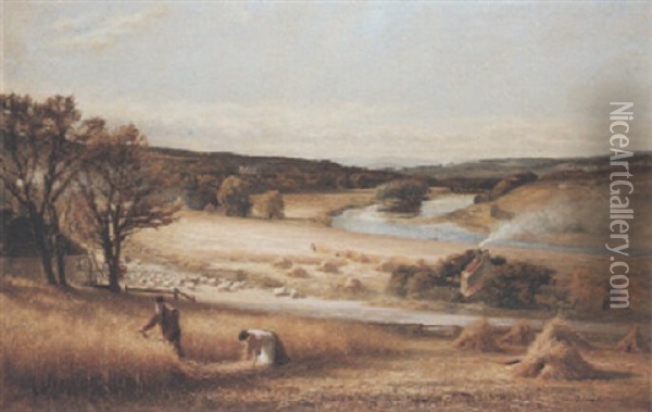 Highland Harvest Oil Painting - John Mitchell