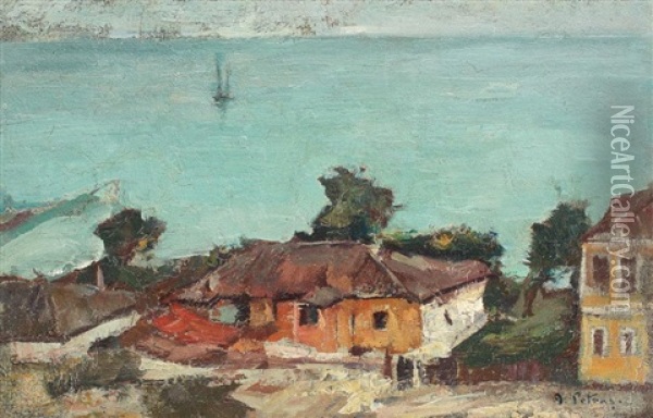 Case La Constanta Oil Painting - Gheorghe Petrascu