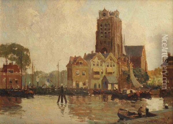 The Grote Kerk, Dordrecht Oil Painting - Gerarrd Delfgaauw