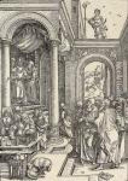 The Presentation Of The Virgin In The Temple Oil Painting - Albrecht Durer