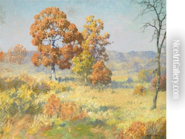 Autumn Oaks Oil Painting - Maurice Braun