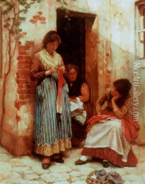 Passing Time Oil Painting - Charles Haigh-Wood
