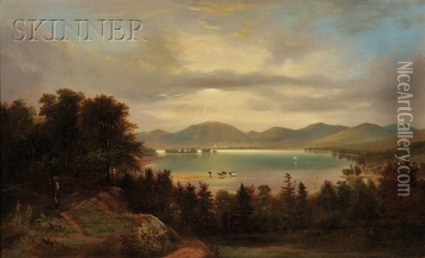 Lake George Oil Painting - Samuel W. Griggs
