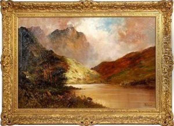 Highland River Landscape Oil Painting - Aubrey Ramus