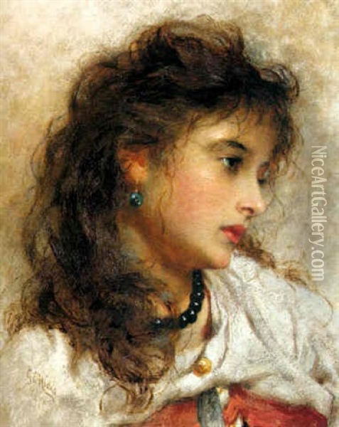 Zilla Oil Painting - George Elgar Hicks