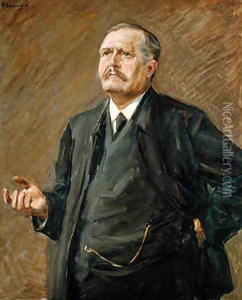 The Theologian and Social Politician, Friedrich Naumann (1860-1919) 1909 Oil Painting - Max Liebermann
