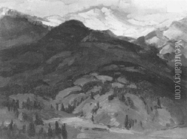 Mt. Evans, Denver, Colorado Oil Painting - Charles Partridge Adams