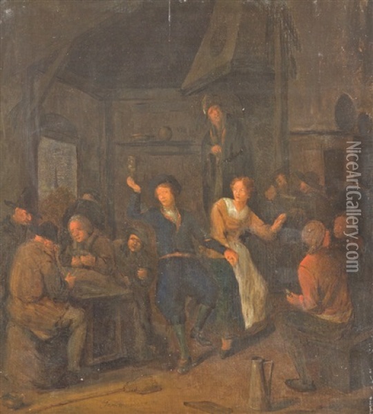 Bauerntanz In Der Taverne Oil Painting - Jan Miense Molenaer