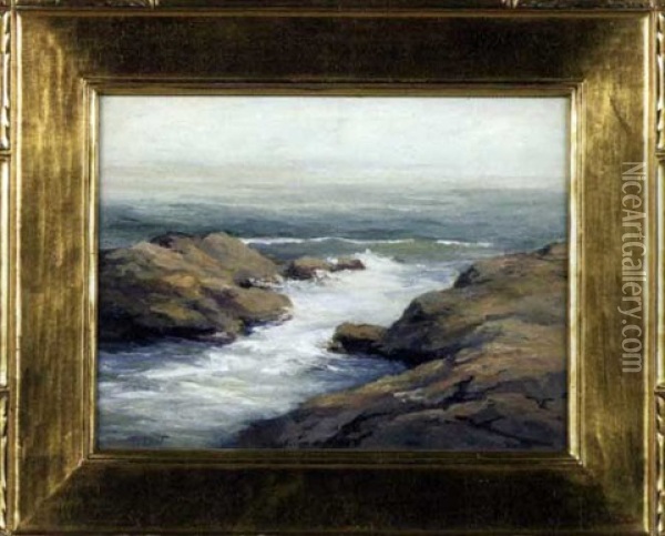 Rocky Inlet,ogunquit, Maine Oil Painting - Leon Durand Bonnet