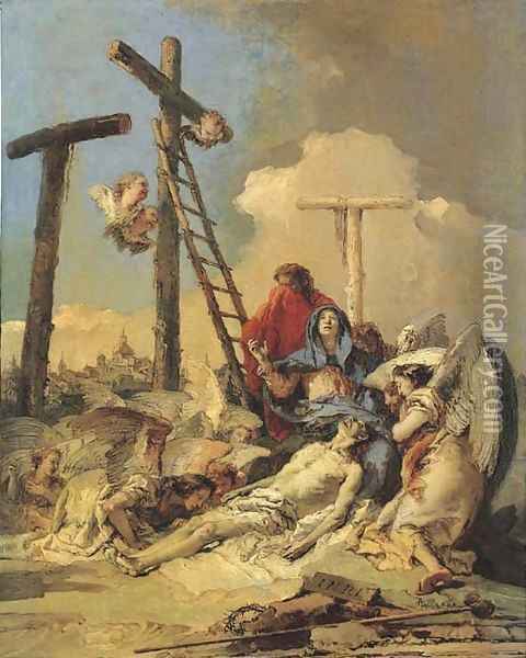 The Lamentation Oil Painting - Giovanni Battista Tiepolo