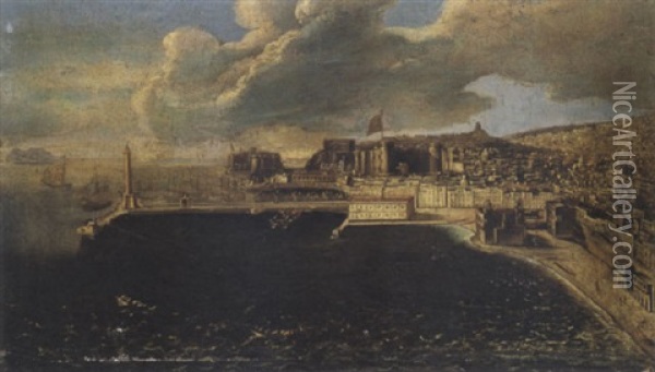 Veduta Del Porto Di Napoli Oil Painting - Francois de Nome