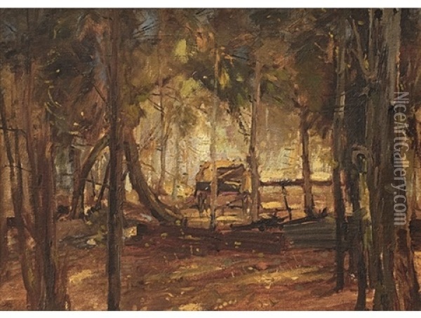 Forest Oil Painting - Pieter Willem Frederick Wenning