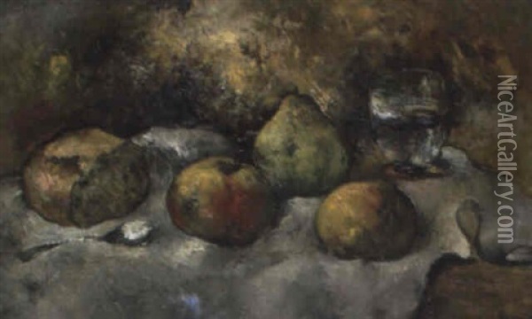 Nature Morte Aux Pommes Et Aux Poires Oil Painting - Paul Elie Gernez