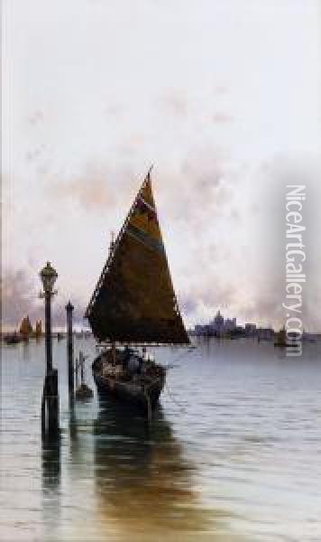 Venezia, Vele In Laguna, 93 Oil Painting - Salvatore Petruolo