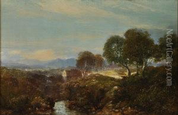 A Watermill In The Highlands Oil Painting - Horatio McCulloch