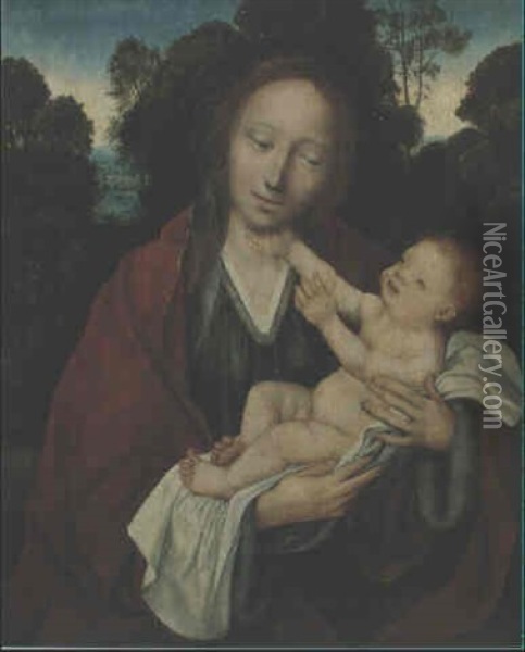 La Vierge Et L'enfant Oil Painting - Quentin Massys the Elder