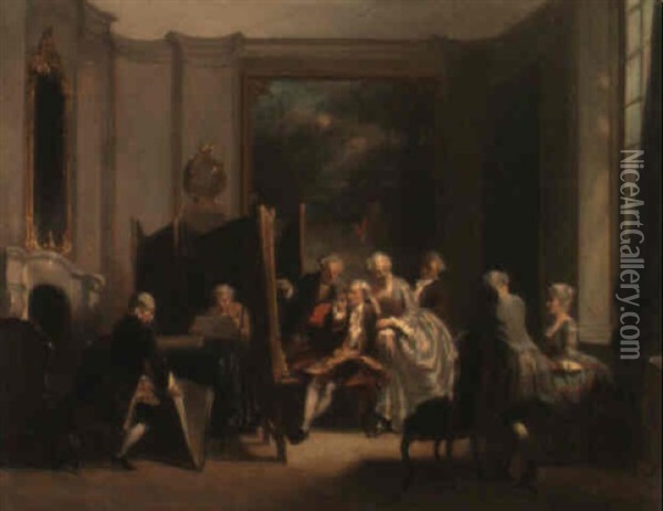 The Painting Lesson Oil Painting - Herman Frederik Carel ten Kate